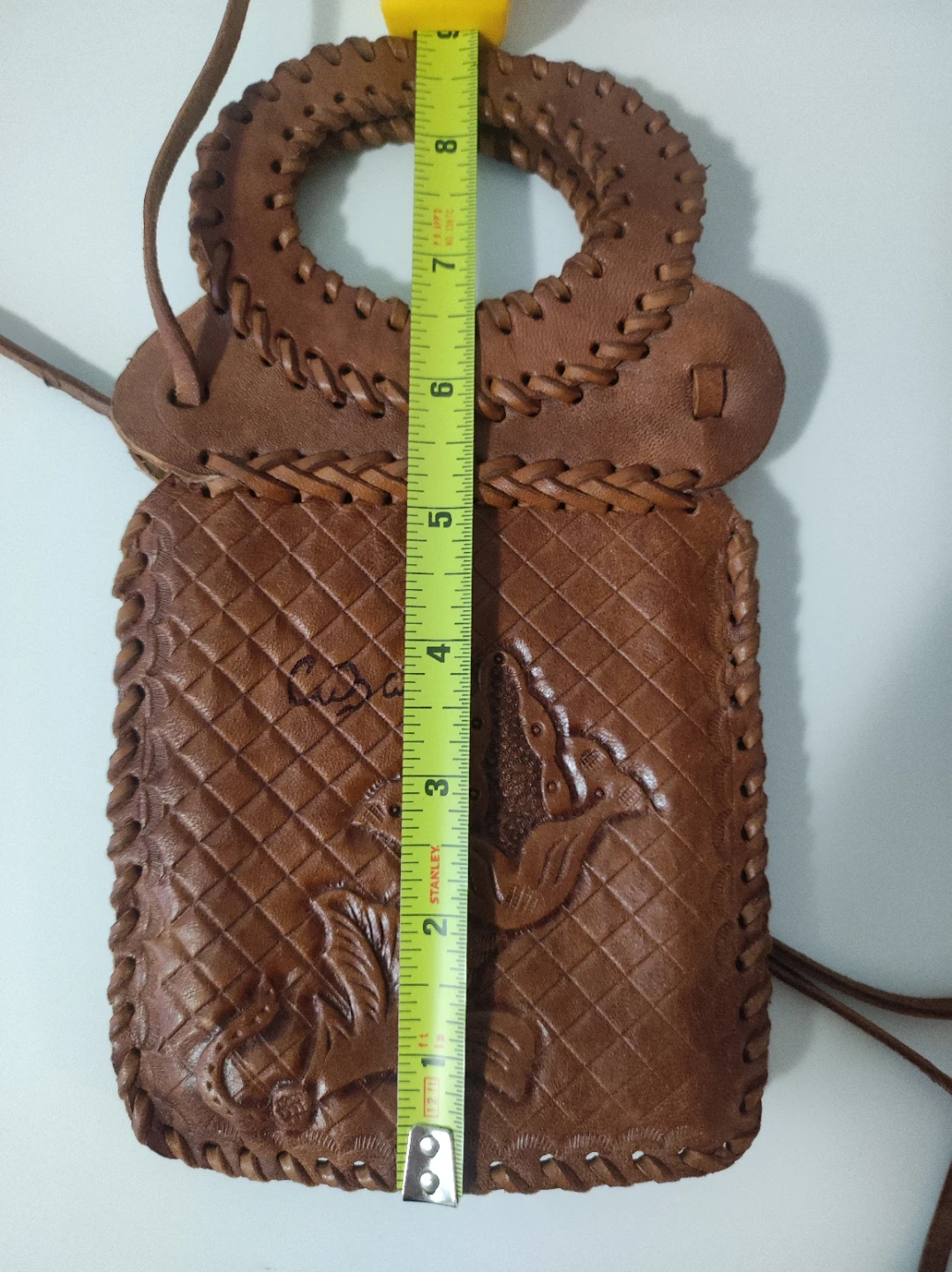 Brown Leather Handmade Shoulder Bag - photo 4
