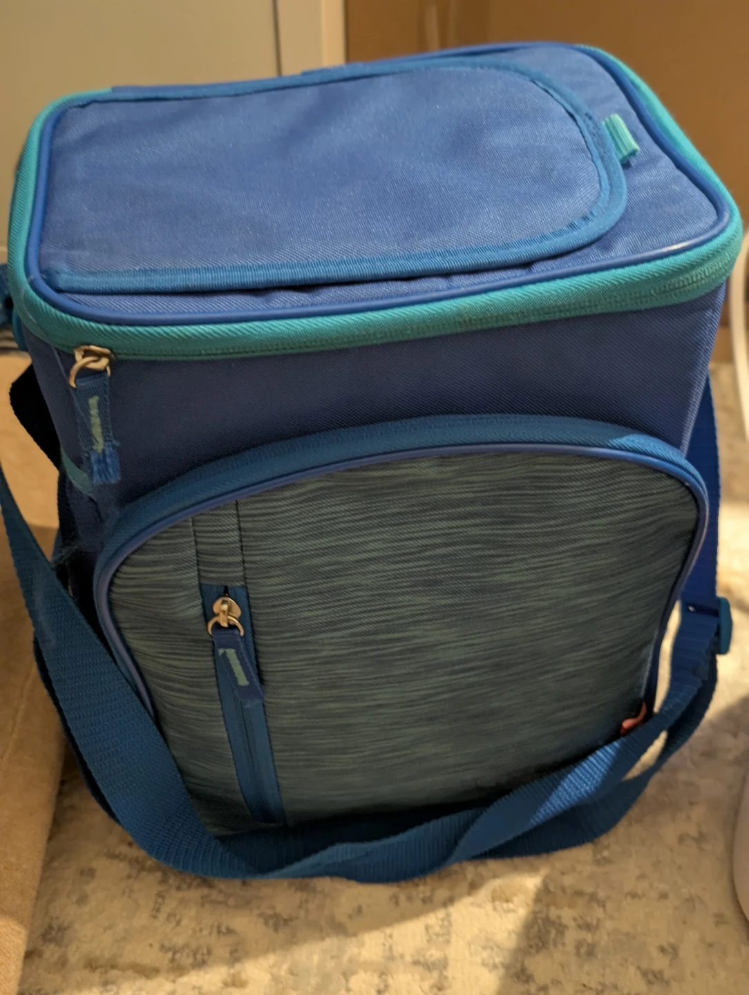 Blue Insulated Lunch Cooler Bag - photo 2
