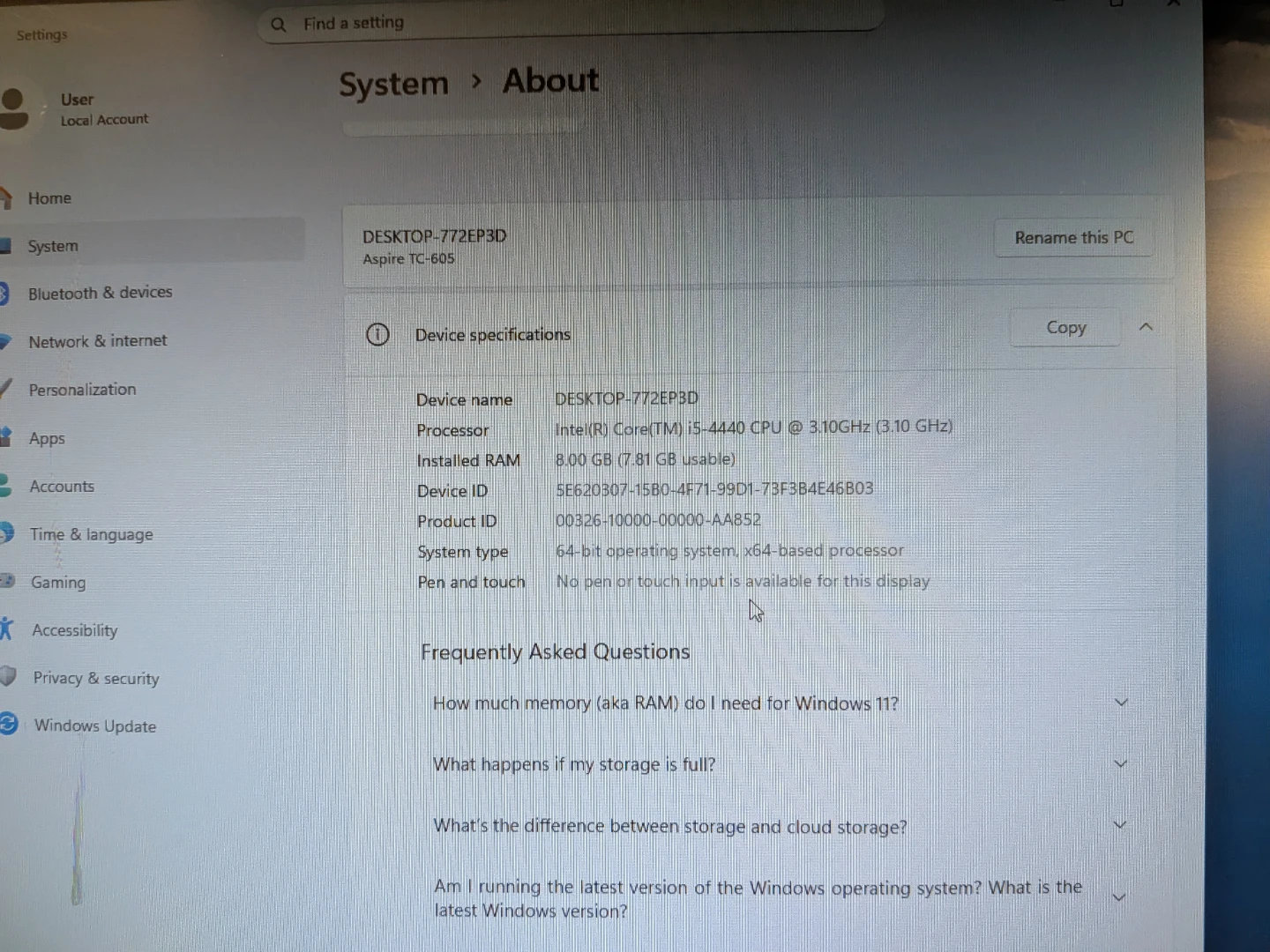 1TB Acer Aspire Windows 11 PC - photo 2