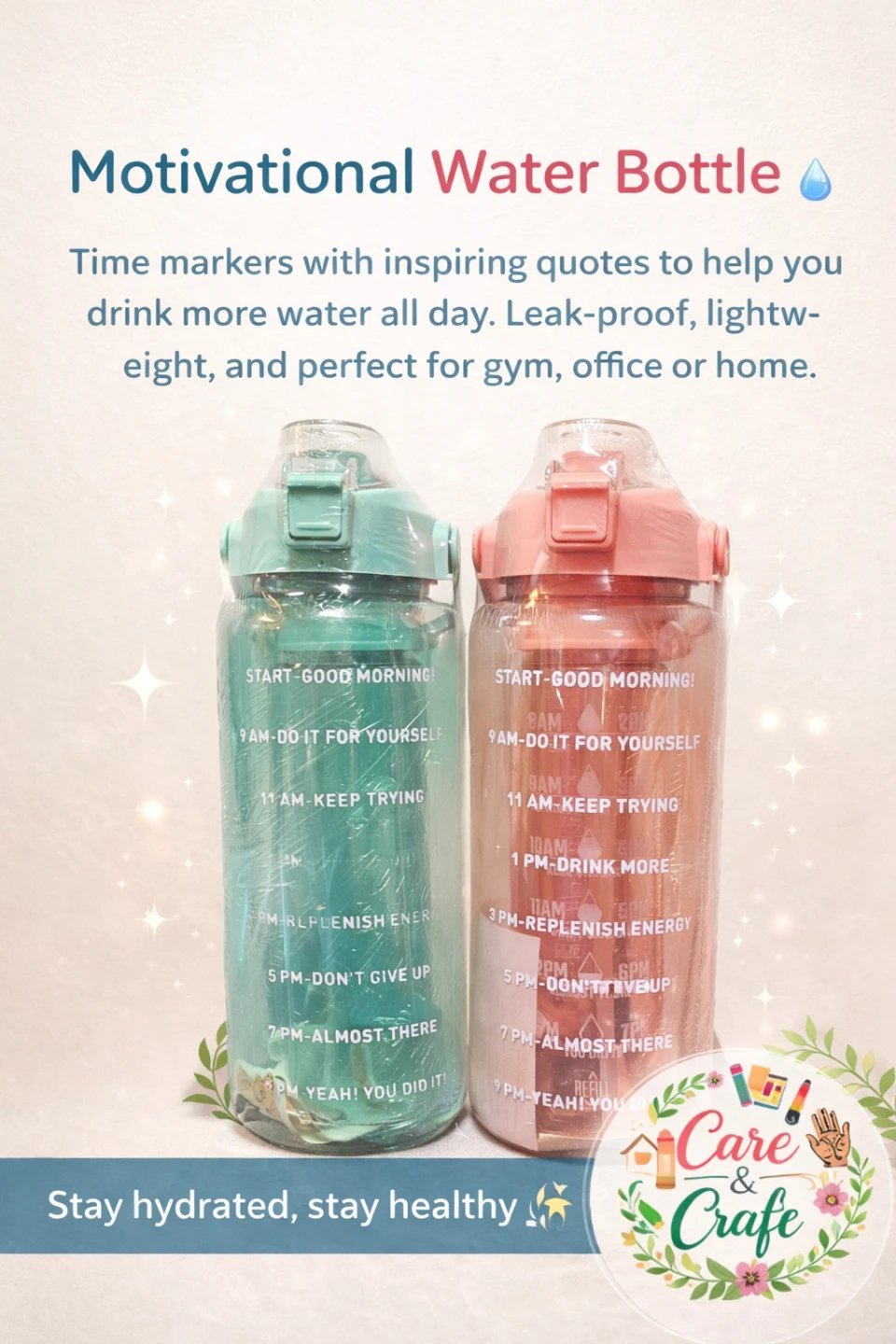 Motivational Water Bottle 💧