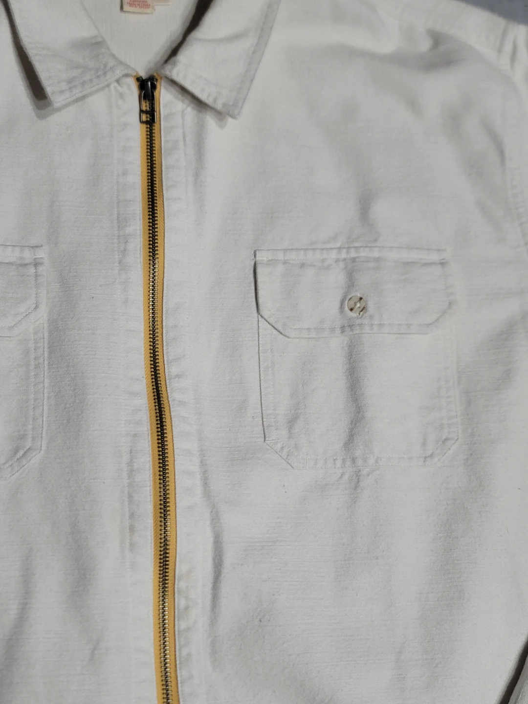 Carbon2Cobalt White Cotton Zip-Up Shirt - XL Utility - photo 3