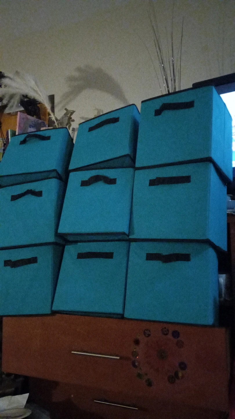 Blue Fabric Storage Bins - photo 3