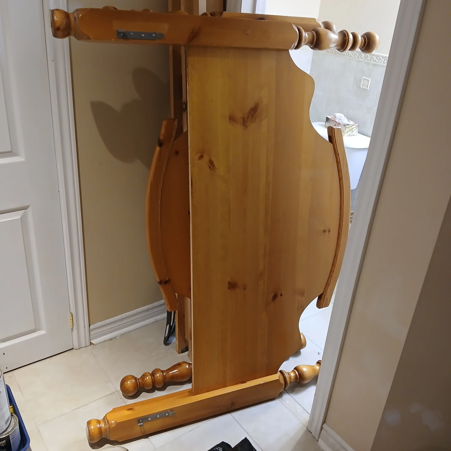 Wooden Bed Frame and Nightstand