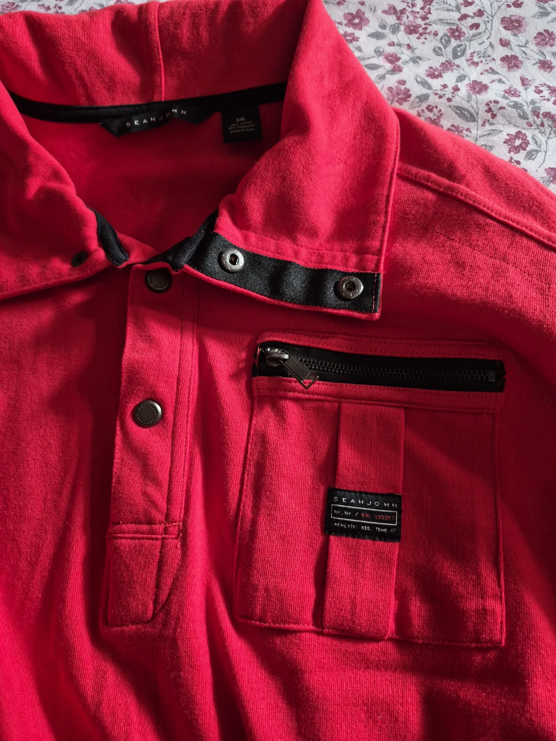 Sean John Red Polo Shirt - Size XXL
