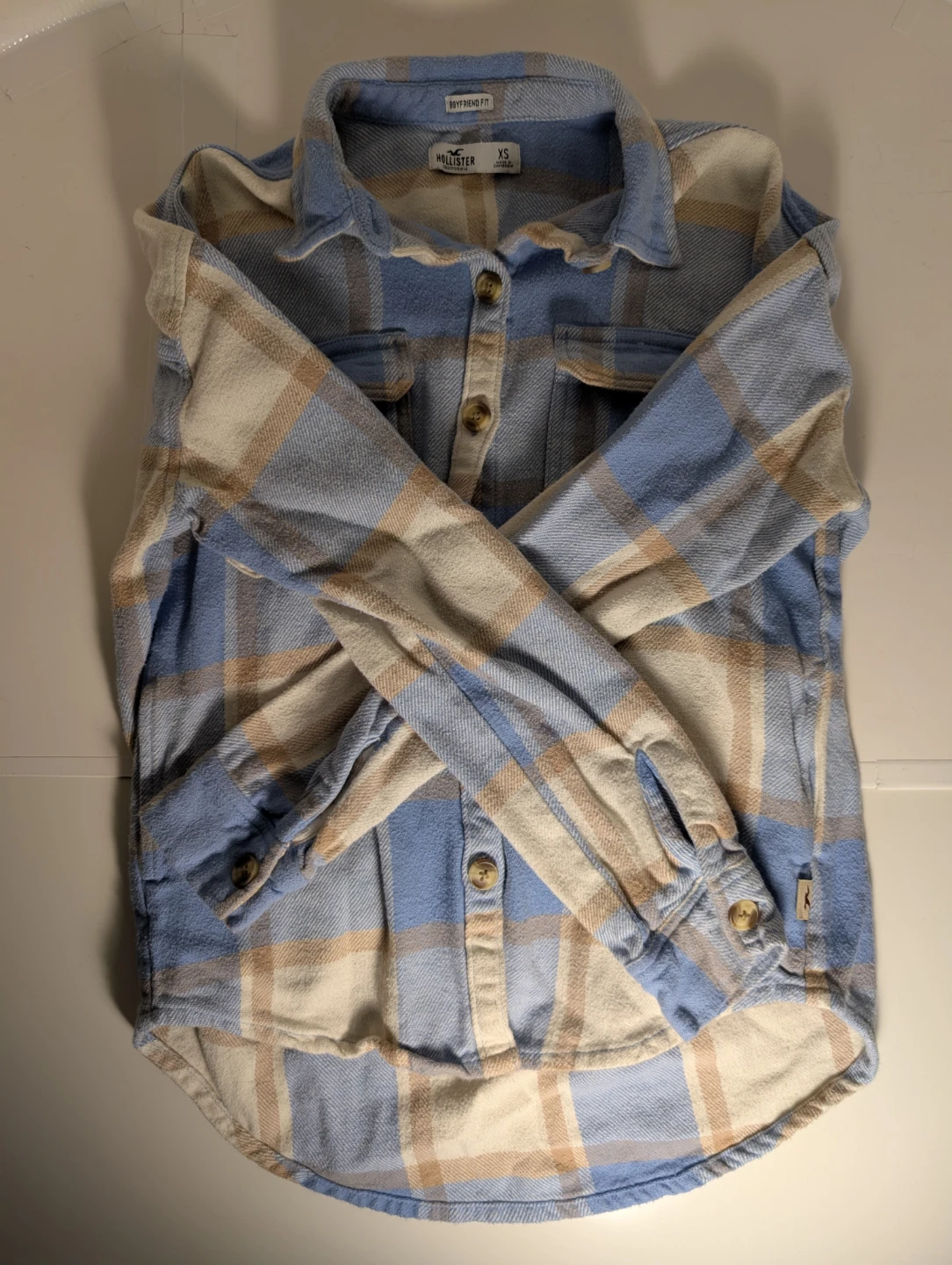 Flannel Long Sleeve Shirt | Hollister - S: X/S - photo 4