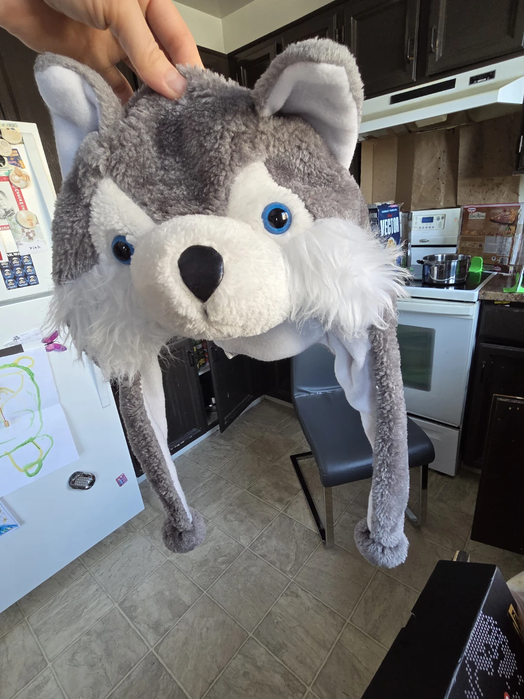 Brand New Quality Husky, Wolf Cute Plush Winter Hat Fashion - photo 3