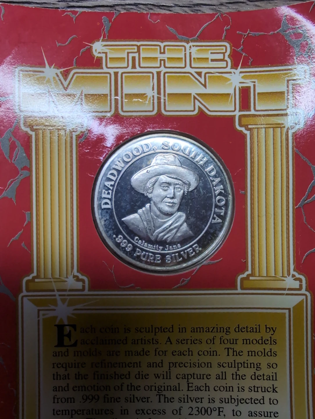 Deadwood South Dakota .999 Pure Silver Coin
