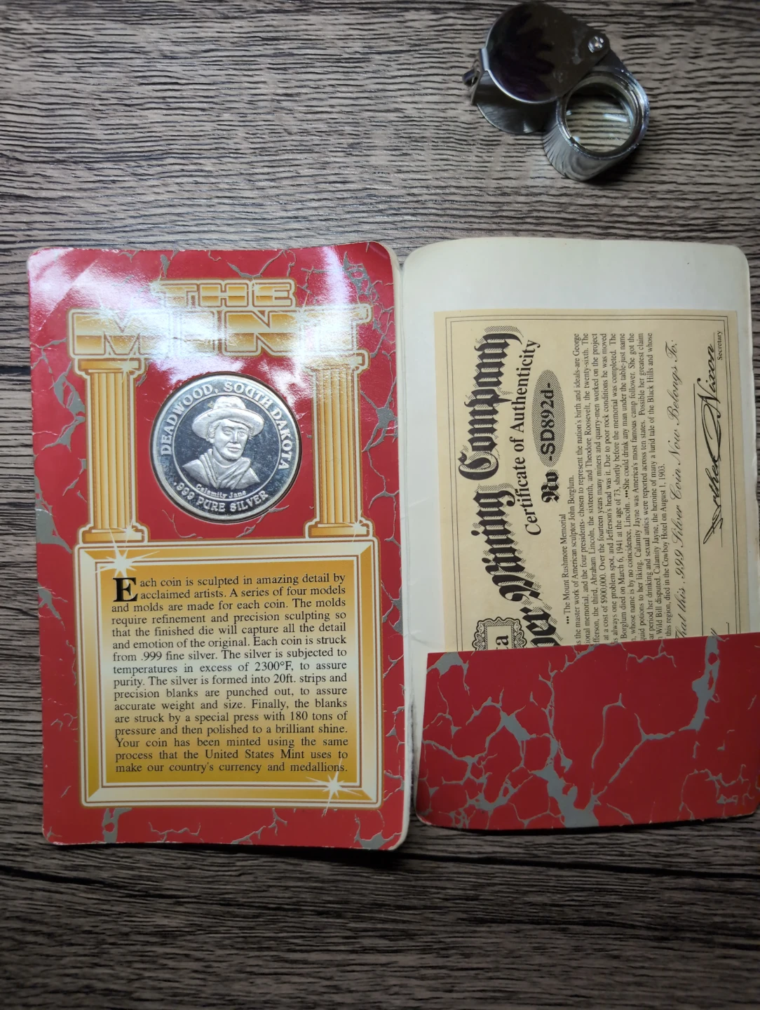 Deadwood South Dakota .999 Pure Silver Coin - photo 2