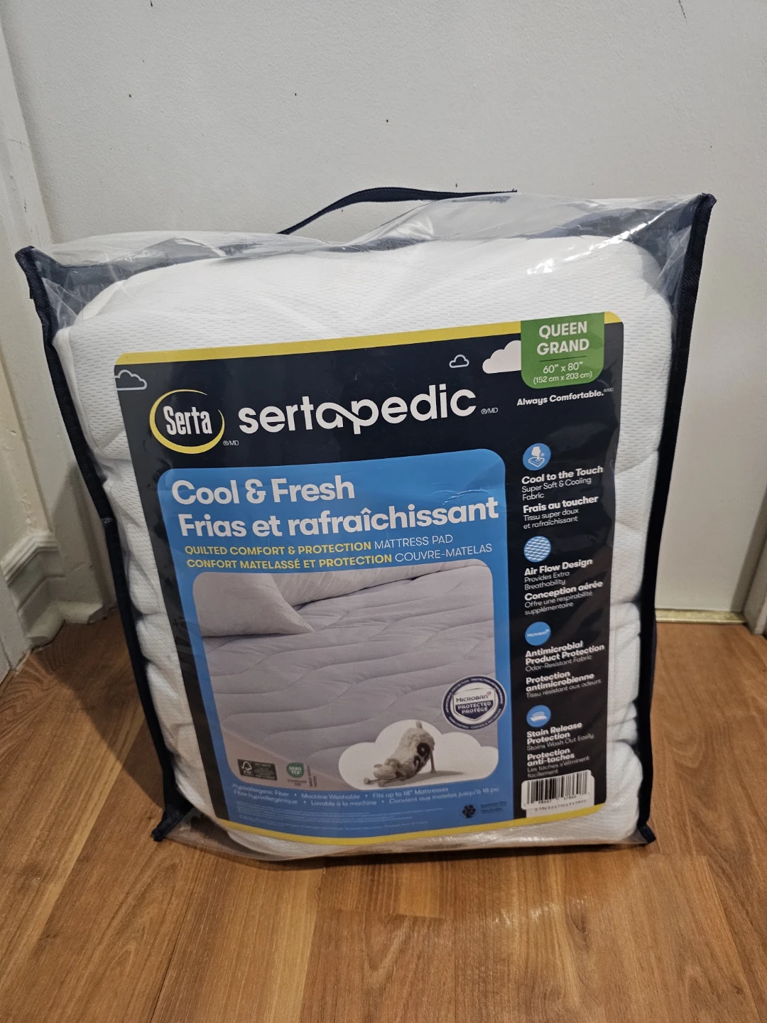 Serta sertapedic Cool, Fresh & Clean Mattress Pad, Queen Size