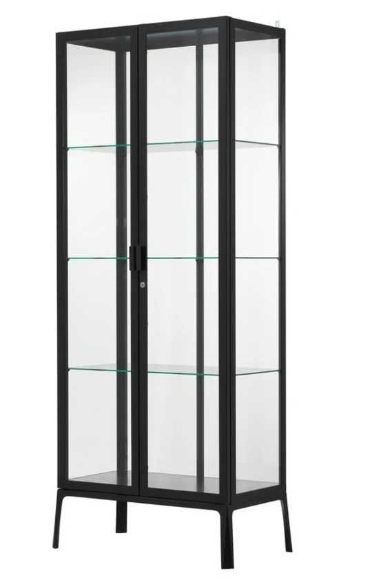 IKEA Detolf Glass Cabinet - Black
