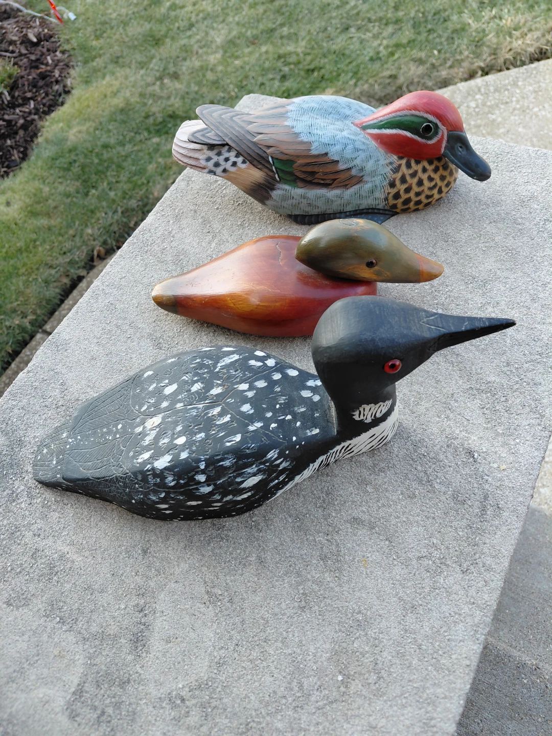 Hand Carved Wooden Ducks Lot of 3 - photo 5