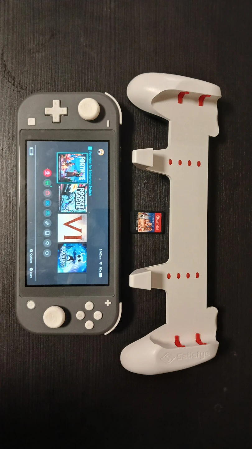 Nintendo Switch Lite with Satisfye Grip & Accessories