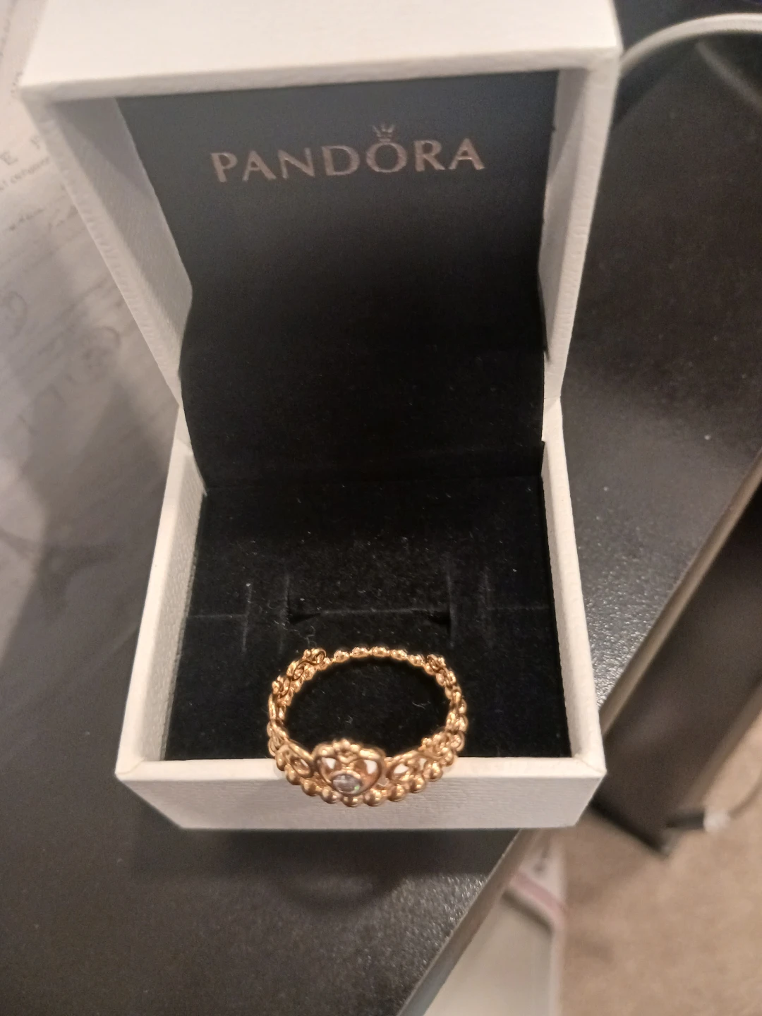 Pandora Tiara  Ring with Clear Stone - photo 3