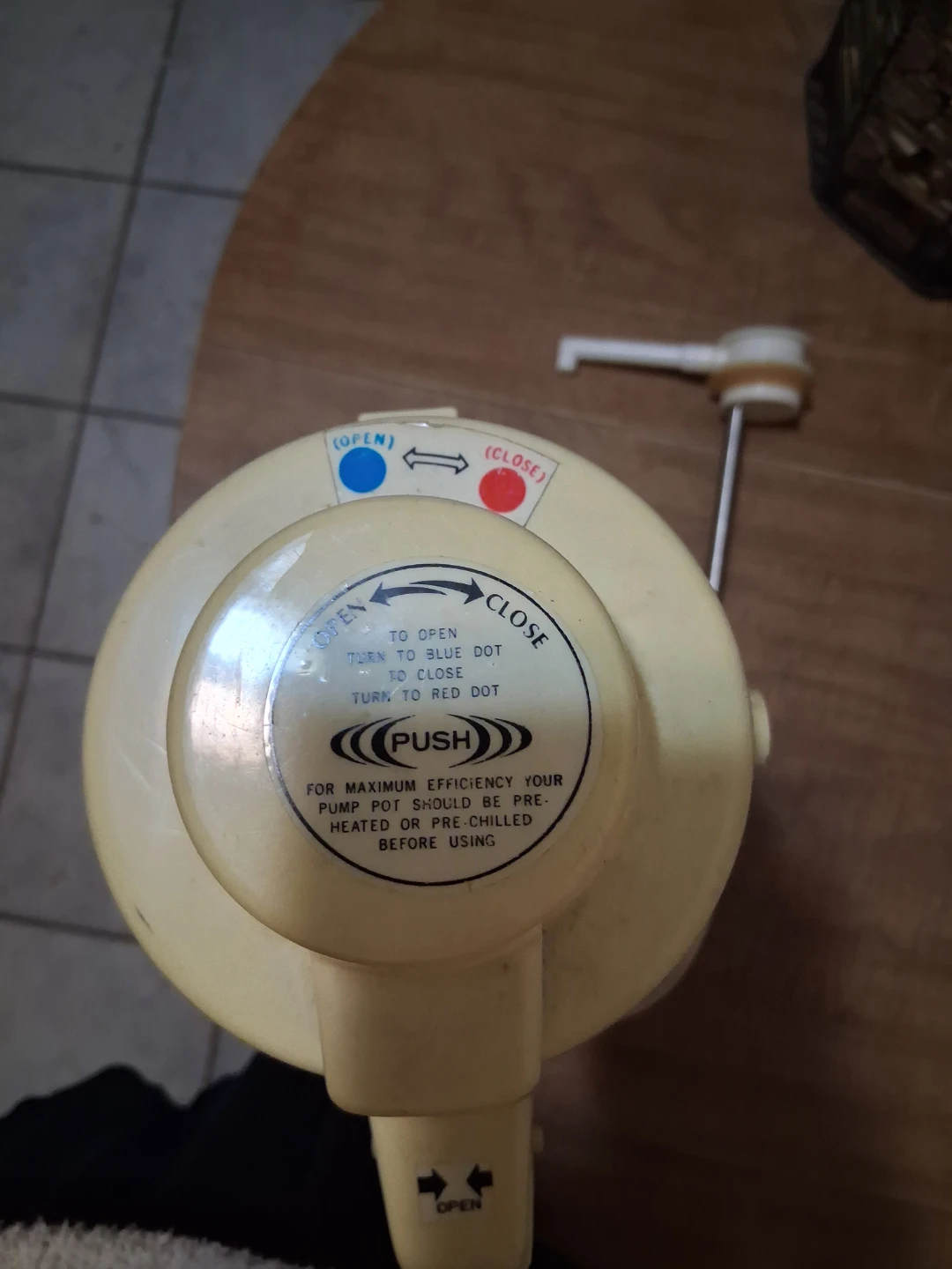 Vintage Thermos Dispenser with Pump - photo 2