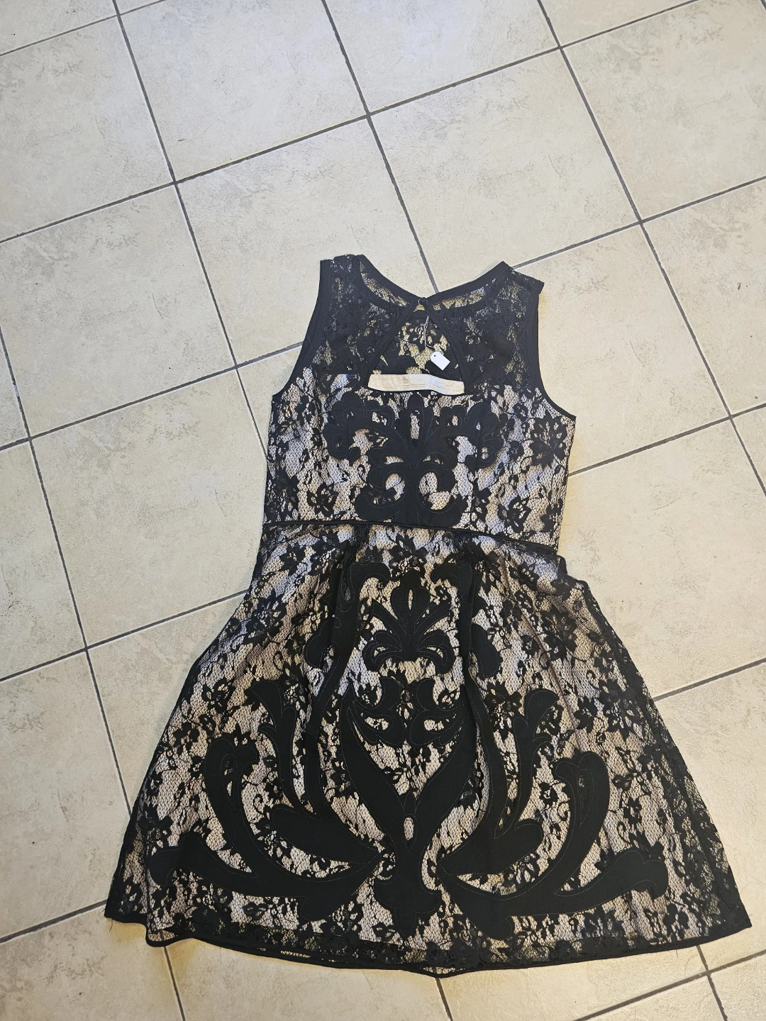 Temperance Black Lace Dress - Size L - photo 3