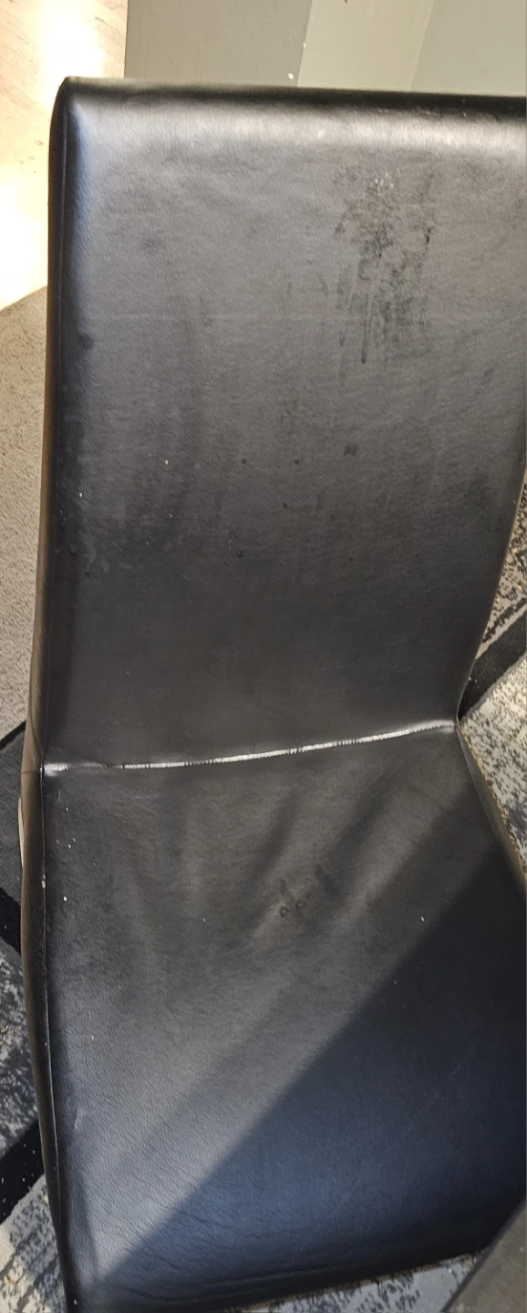 Black Glass Dining Table with 4 Chairs - photo 3