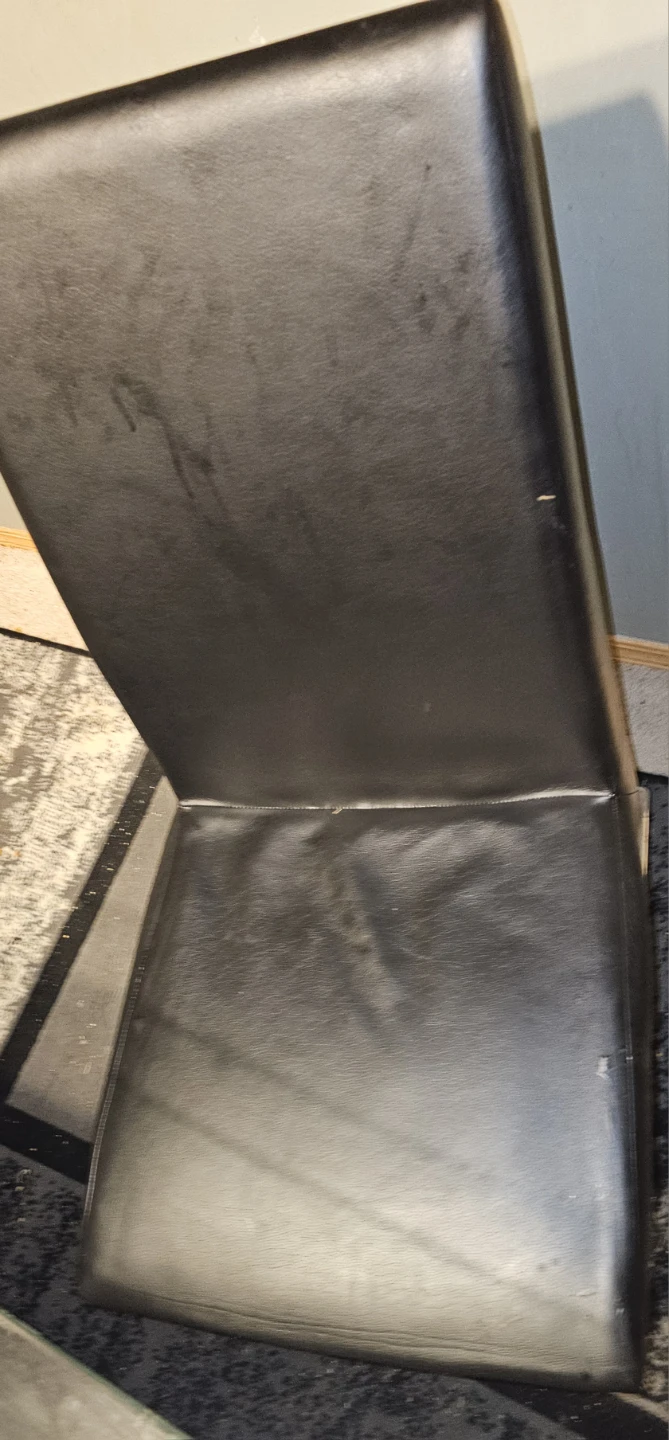 Black Glass Dining Table with 4 Chairs - photo 4