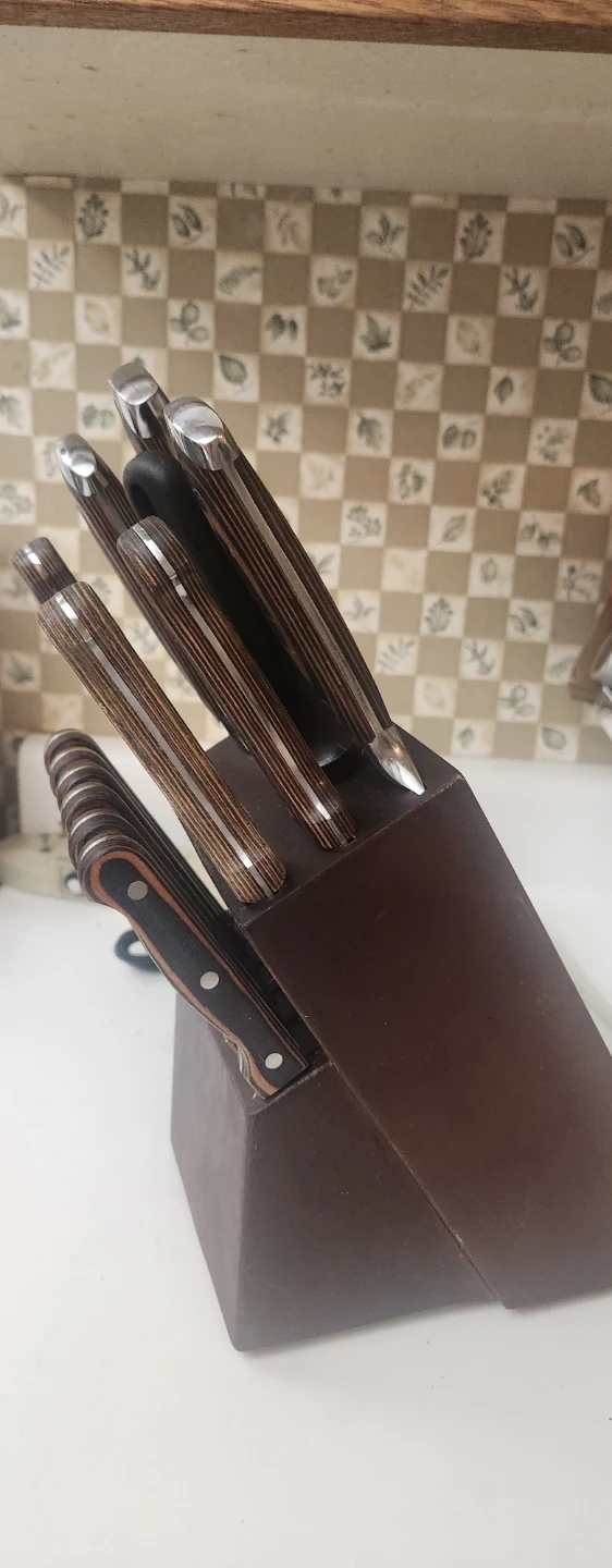 Knife Block Set with Wooden Handles - photo 2