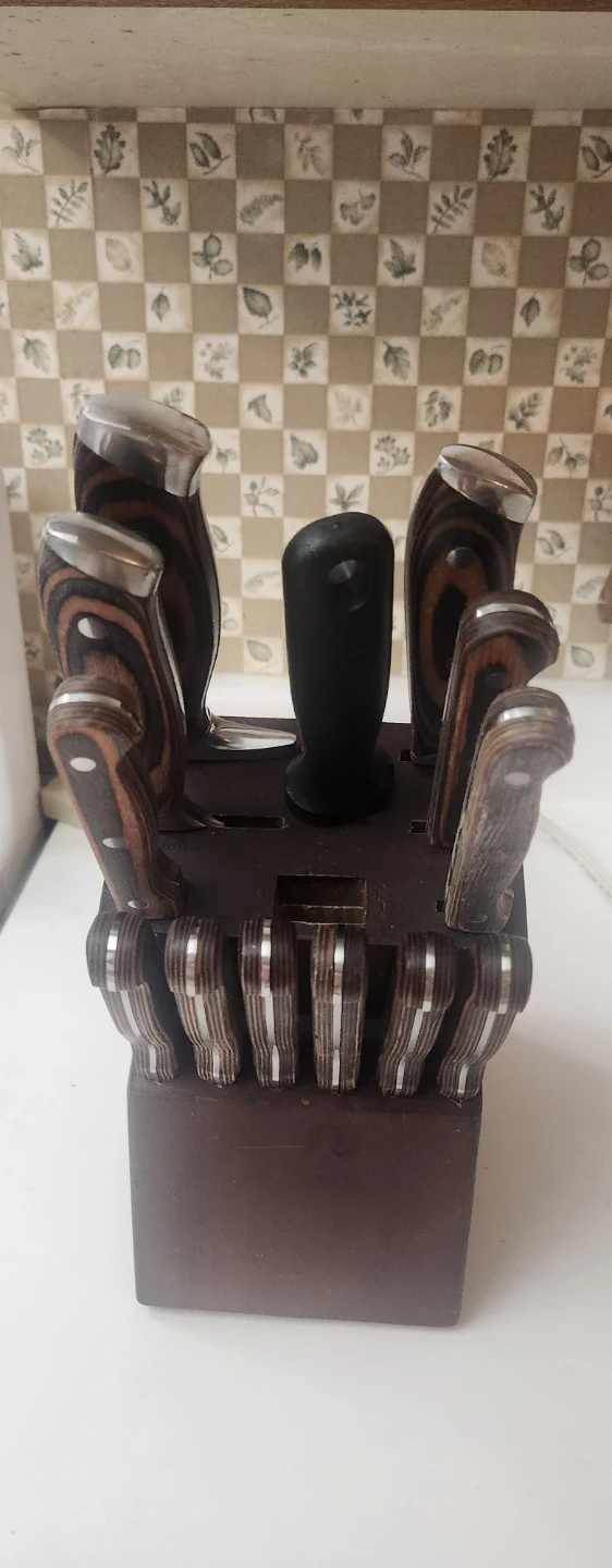 Knife Block Set with Wooden Handles - photo 3