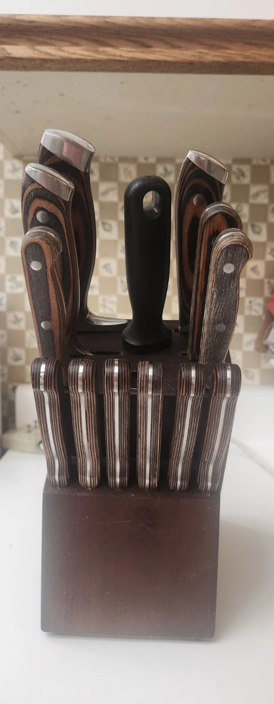 Knife Block Set with Wooden Handles - photo 4