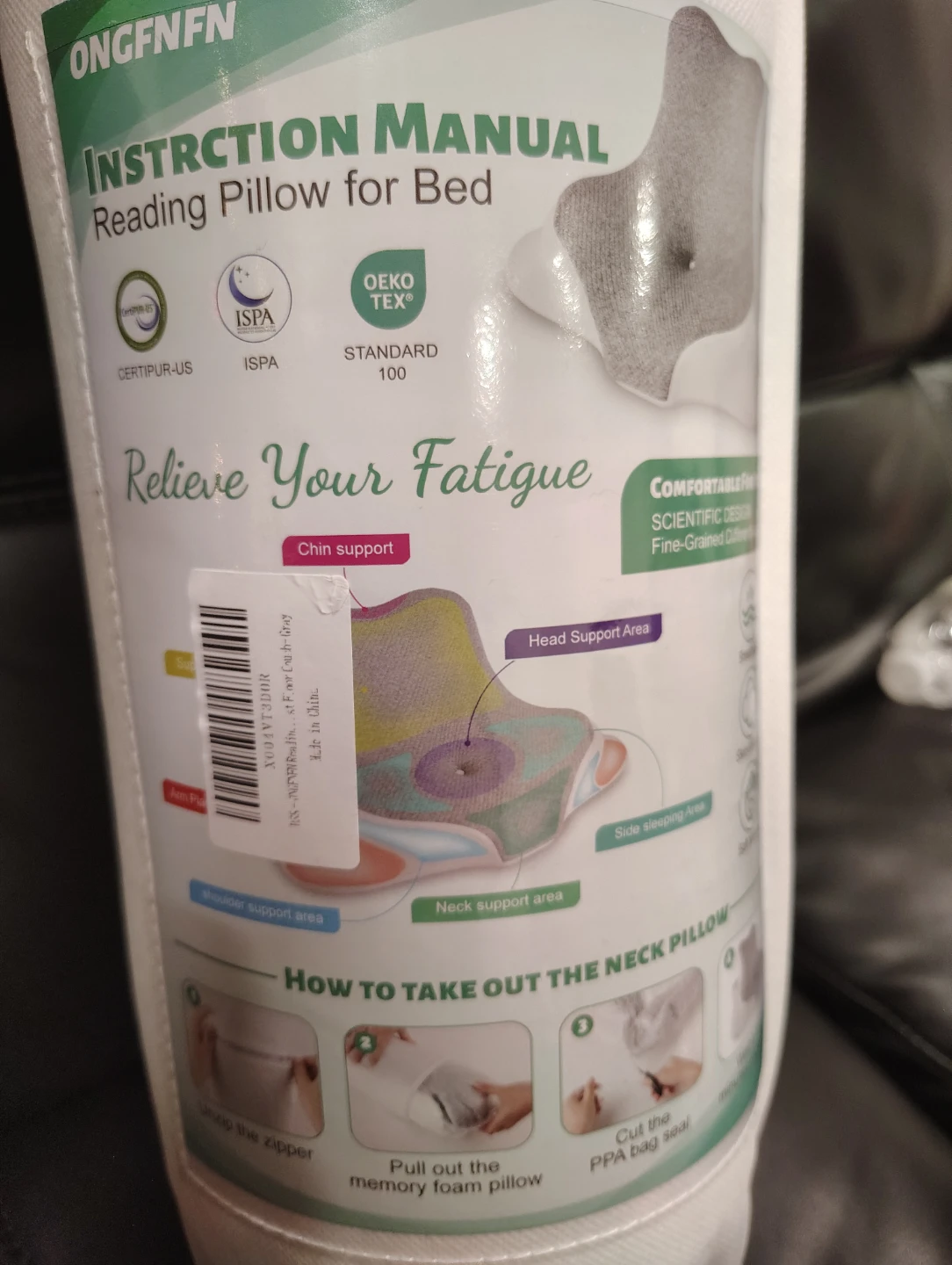 ONGFNFN Reading Pillow for Bed
