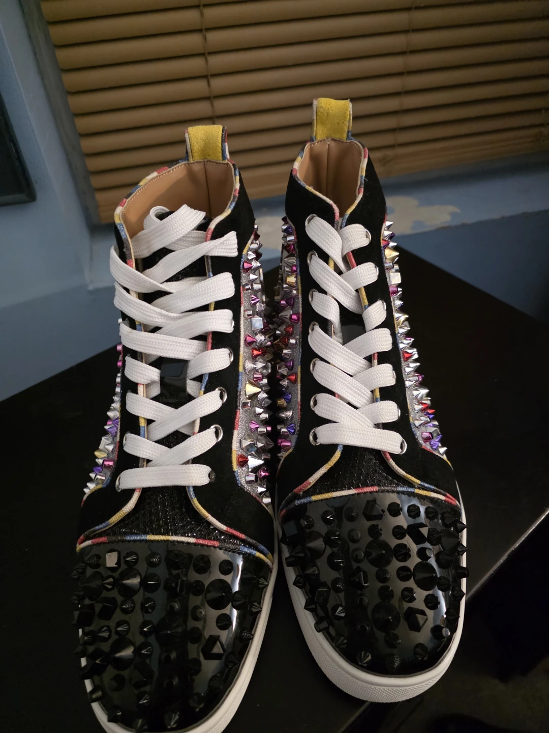 Christian Louboutin Spiked High-Top Sneakers
