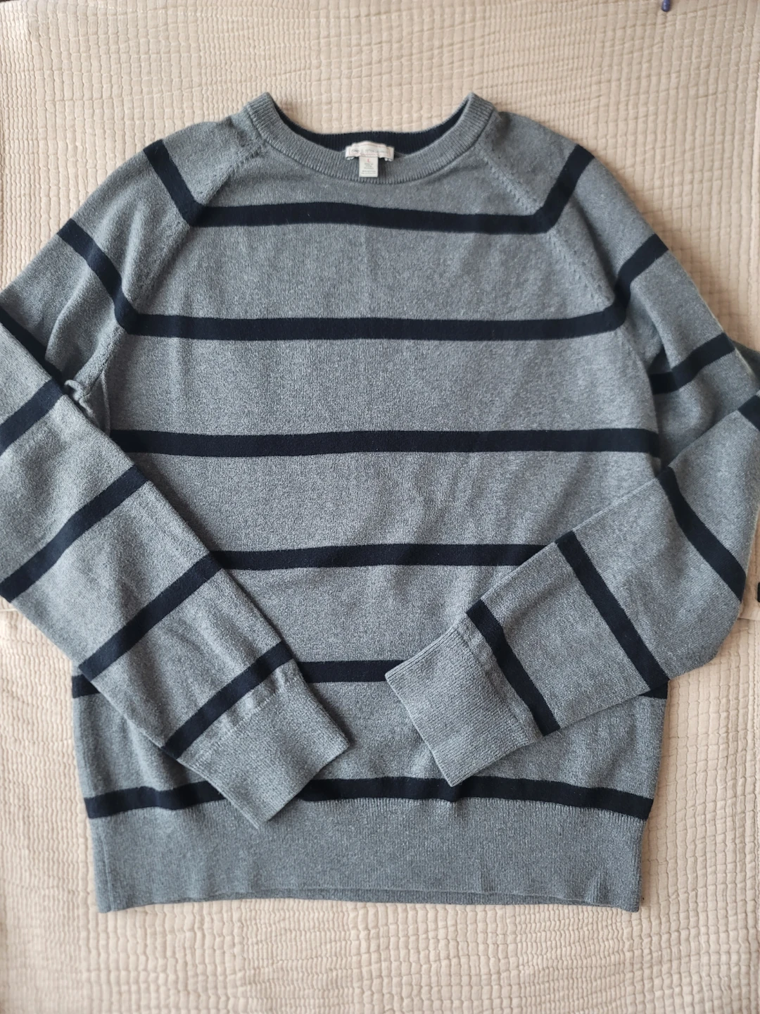 Gap Striped Cotton Cashmere Sweater - Large