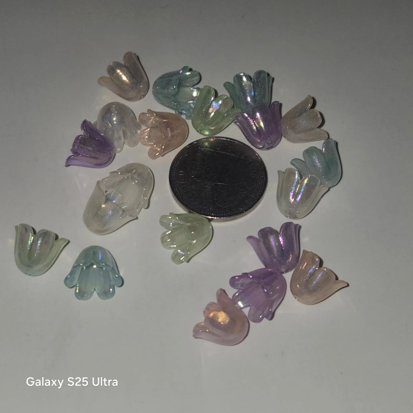 Iridescent Flower Beads