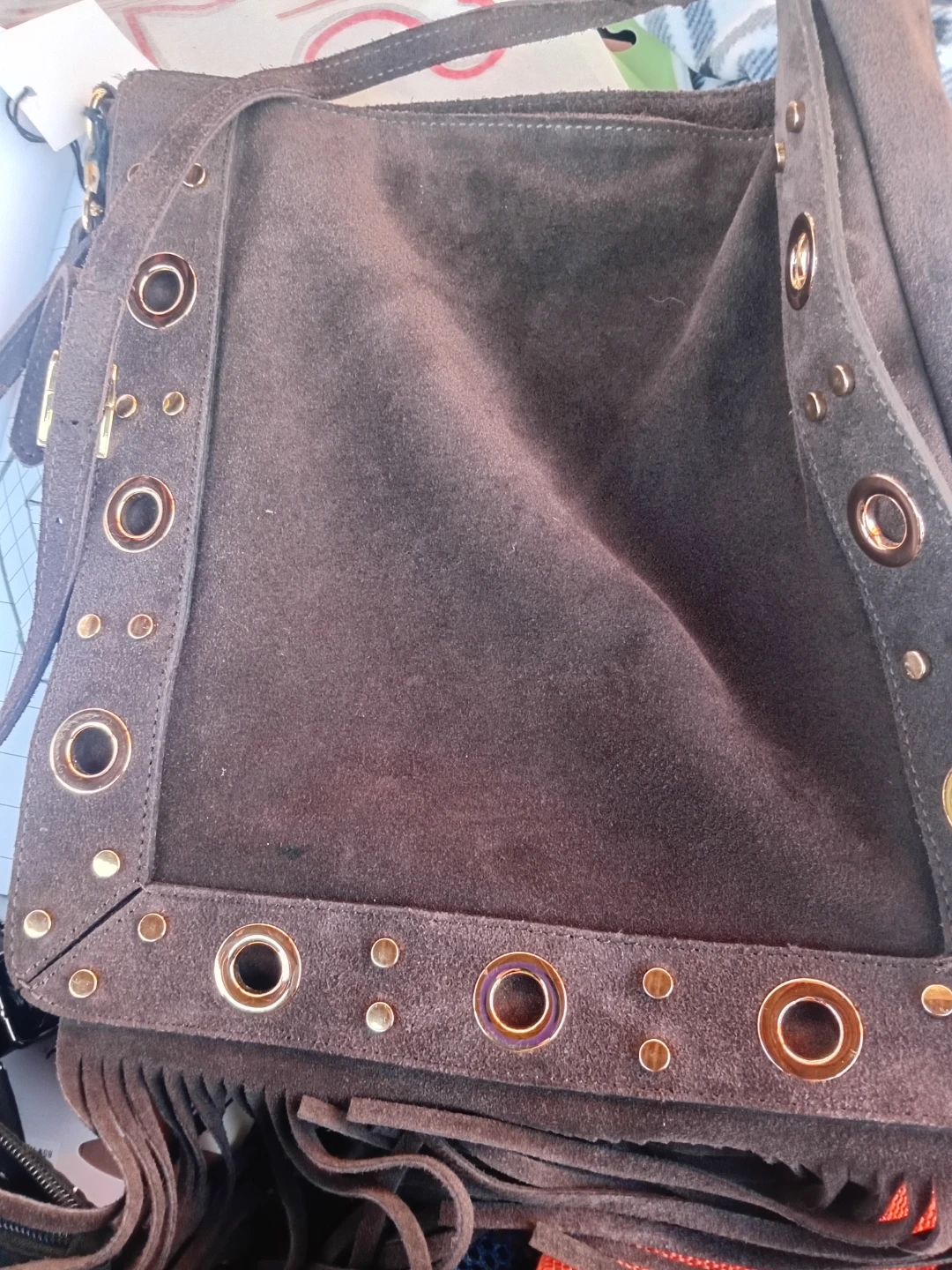 Italian Made 🥕Suede Fringe Shoulder Bag - photo 2
