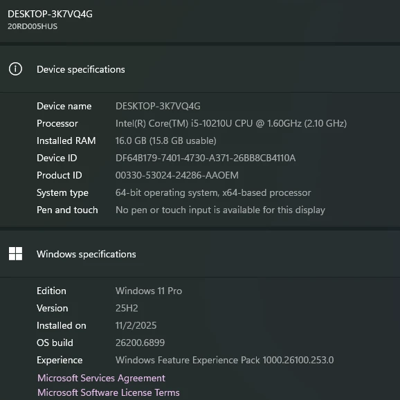 Lenovo ThinkPad E15 - i5, 16GB, 256gb SSD, 500gb Hdd, Win11Pro - photo 3