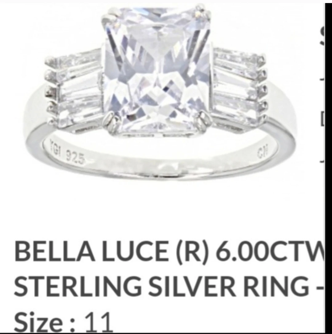 NWT Bella Luce 6CTTW Sterling Silver Ring - Size 11 - photo 2