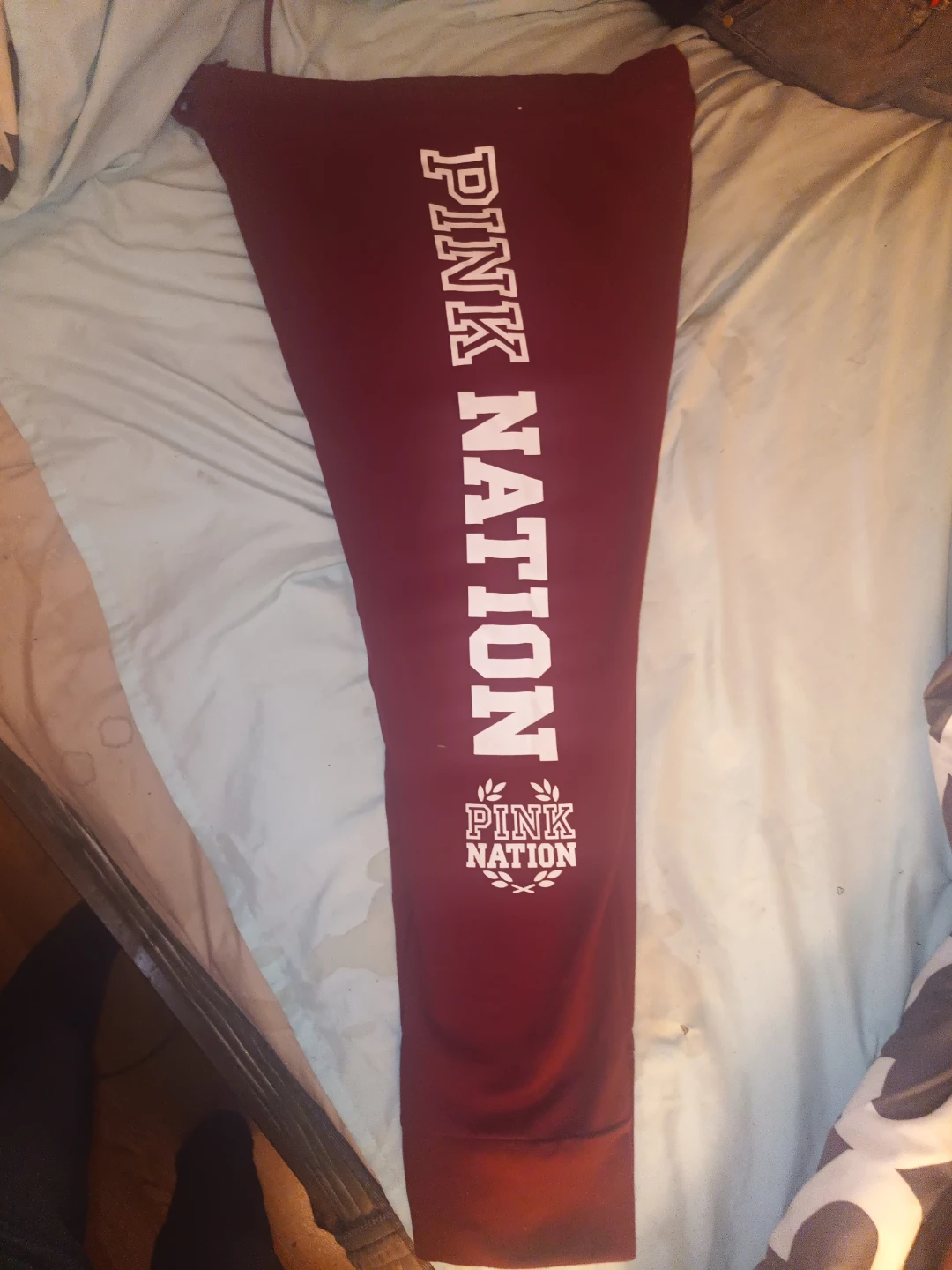 PINK Nation Burgundy Jogger Pants