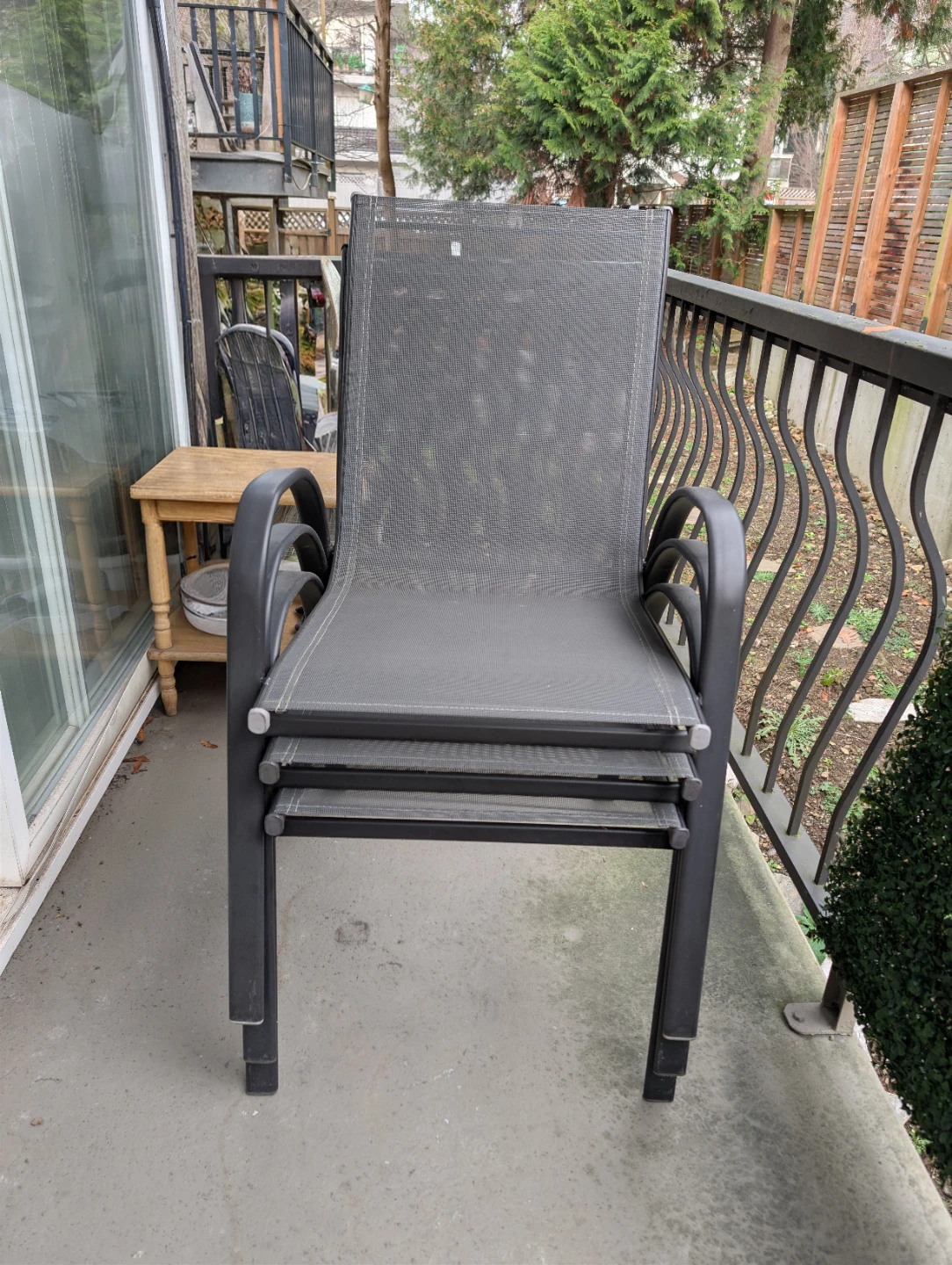 Stackable Outdoor Chairs (Set of 3)