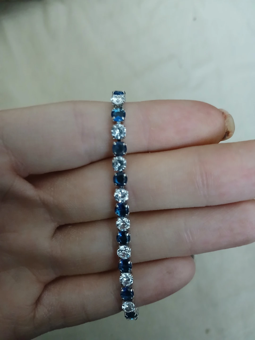 Italian 925 Silver Platinum Plated Moissanite Tennis Bracelet - photo 2