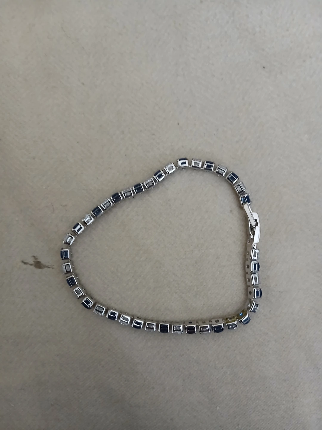Italian 925 Silver Platinum Plated Moissanite Tennis Bracelet - photo 3