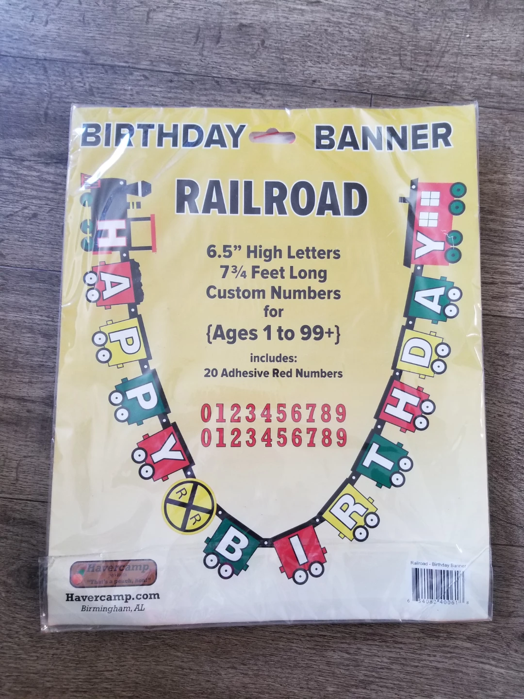 Havercamp Railroad Birthday Banner