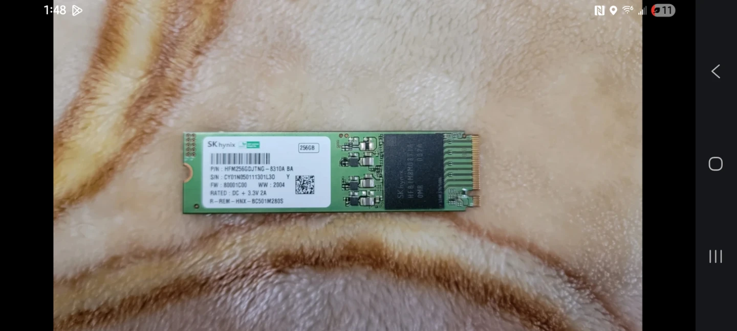 XPG SX6000NP Lite 1TB NVMe M.2 SSD and 256gb nvme