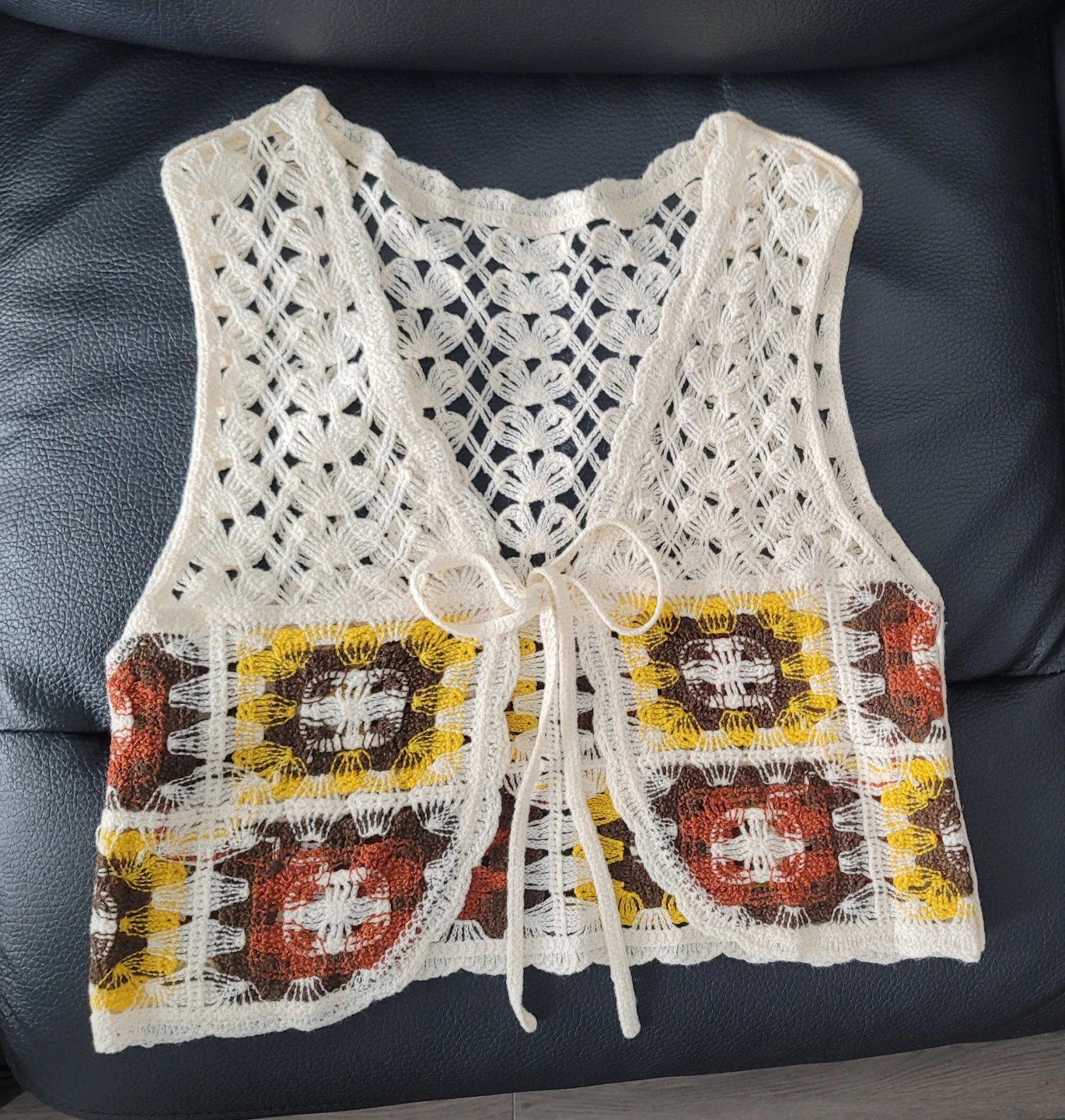Women Crocheted Handmade Knitted Vest