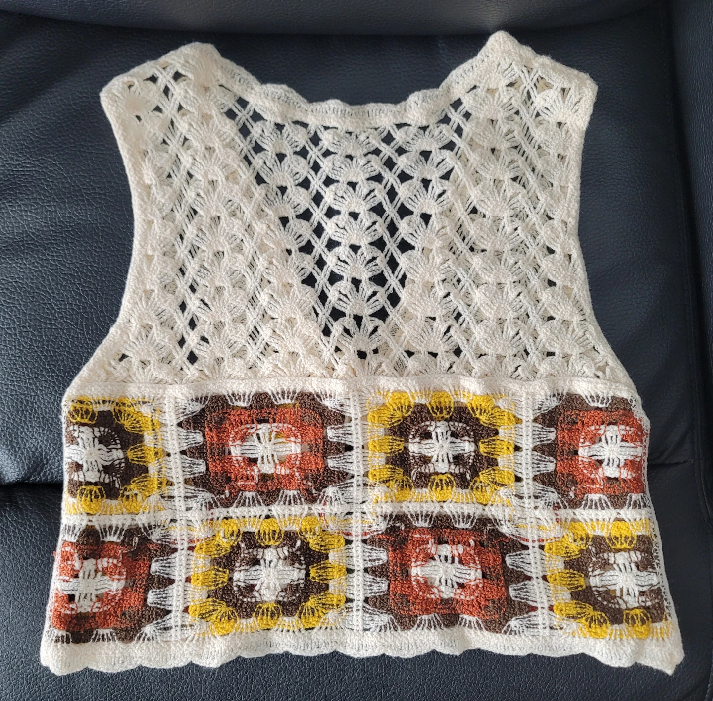 Women Crocheted Handmade Knitted Vest - photo 2