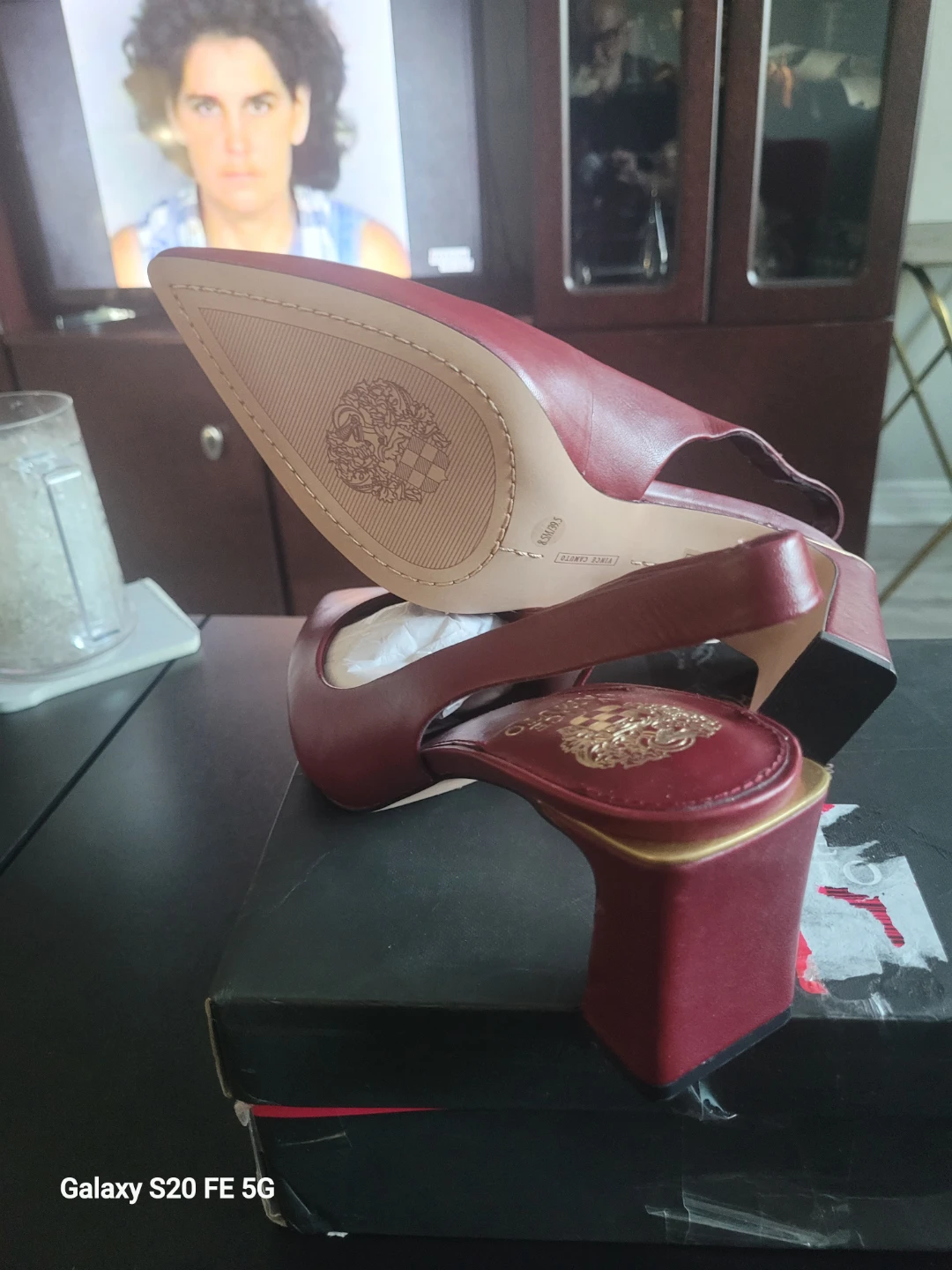 Vince Camuto Red Leather Slingback Heels - photo 4