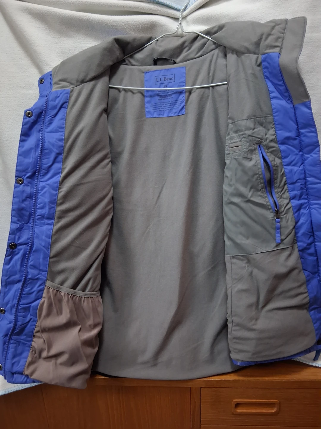 L.L.Bean Blue Puffer Vest - Size 1X
