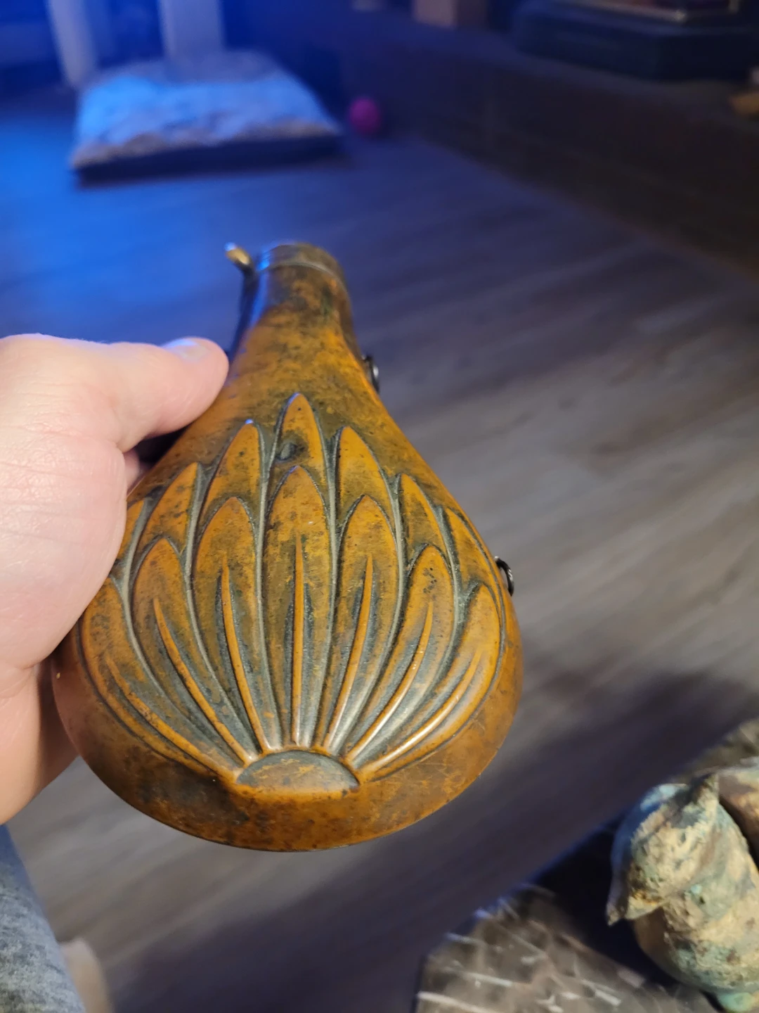 Vintage British Brass Powder Flask - Circa 1850 - photo 4