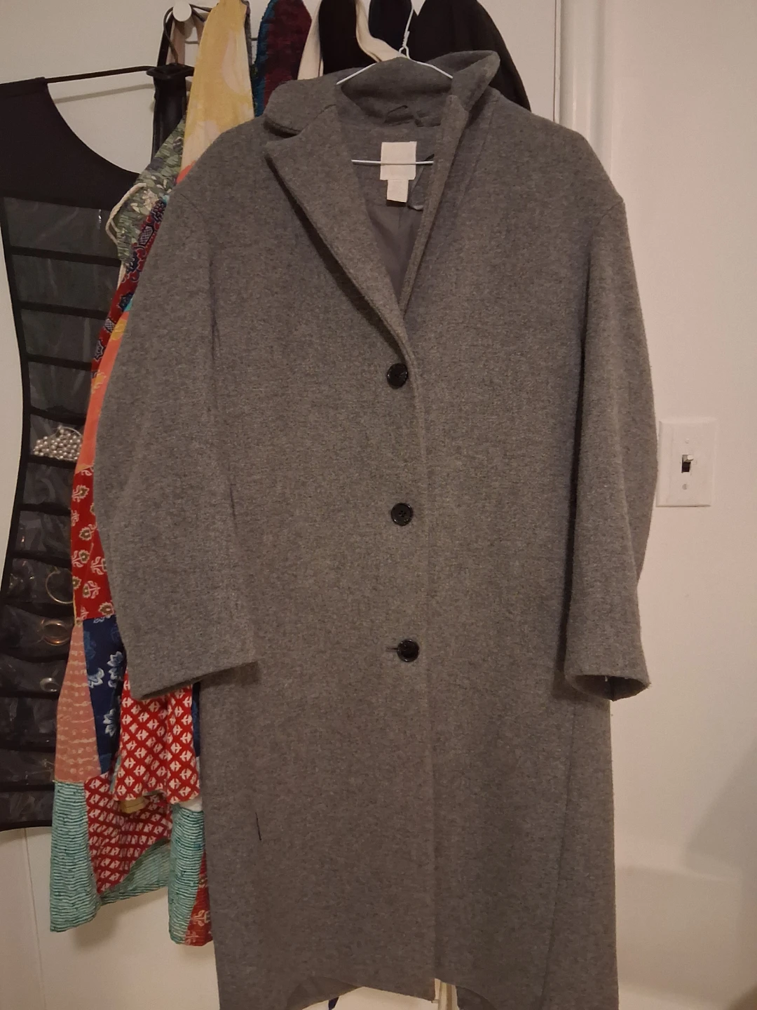 H&M Grey Long Winter Trench coat