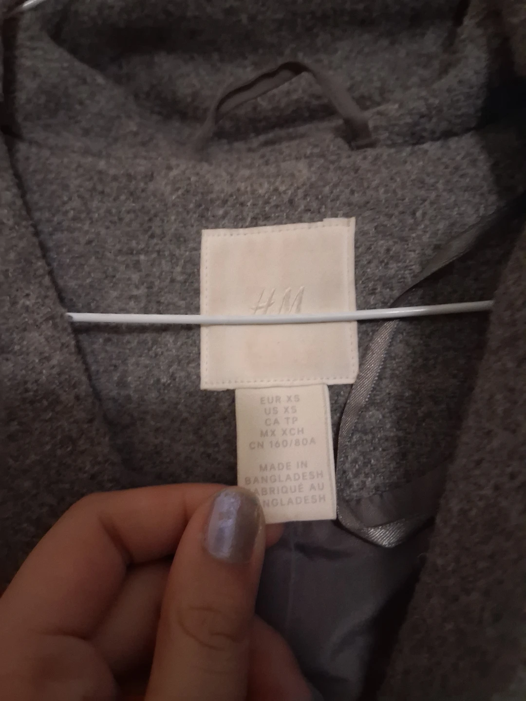 H&M Grey Long Winter Trench coat - photo 3