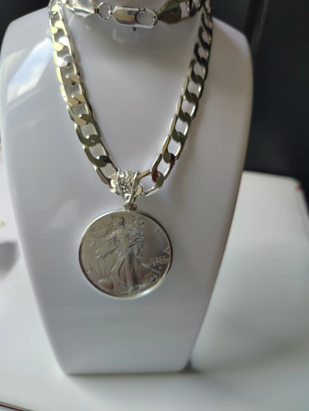 collar con moneda de plata 1oz. 2021 American silver Eagle - photo 4