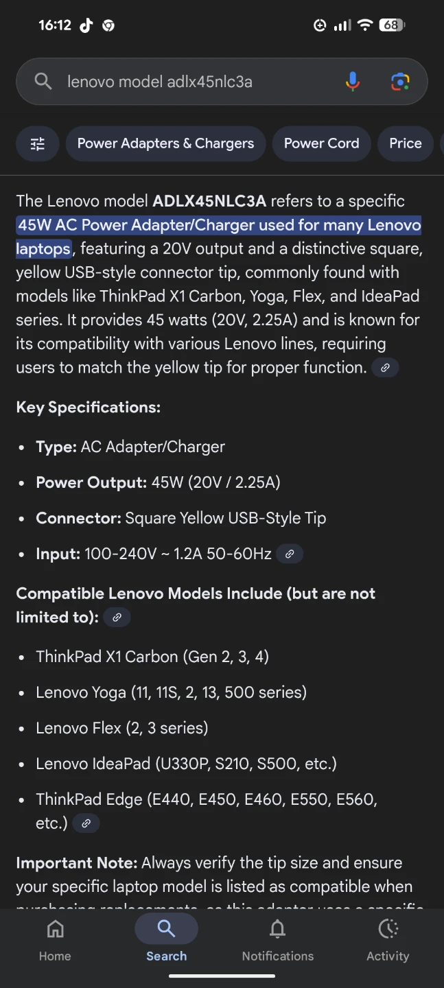 Lenovo 45W AC Power Adapter (Square Tip) - photo 3