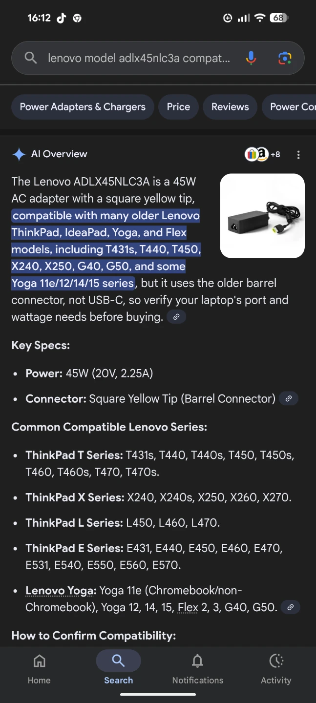 Lenovo 45W AC Power Adapter (Square Tip) - photo 4