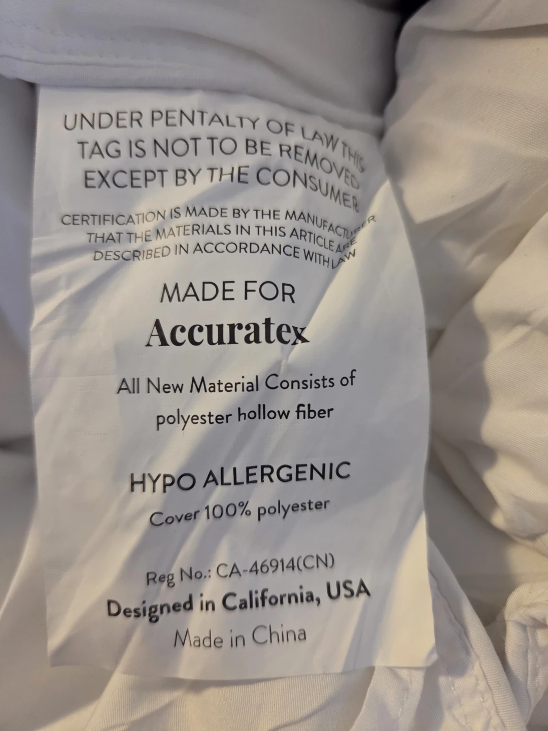 Accuratex Hypoallergenic Duvet - White - photo 2