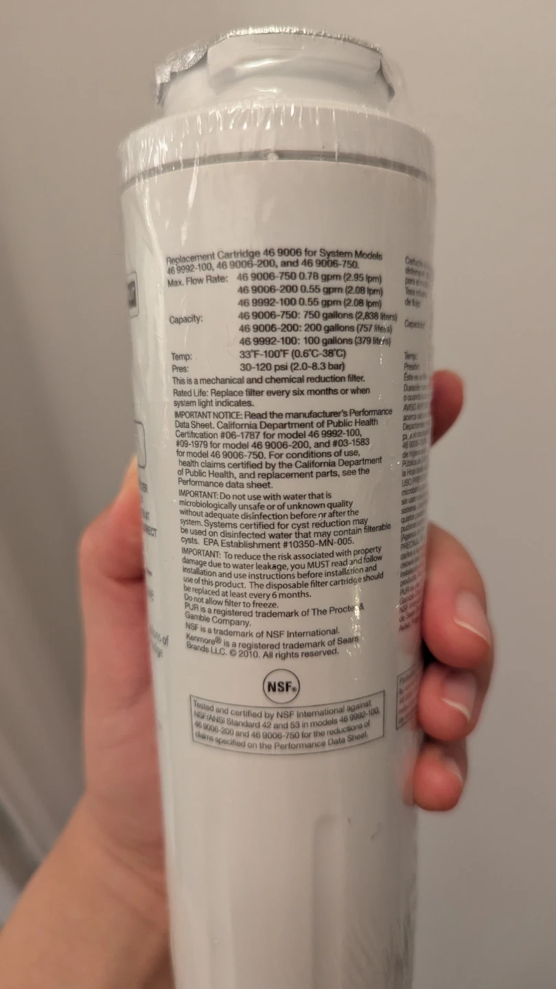 NEW Replacement Water Filter Cartridge for Kenmore Fridge - photo 2