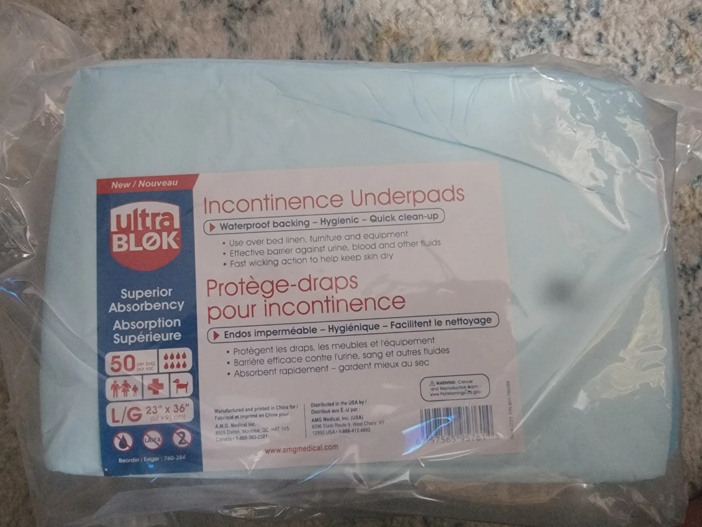 Ultra Blok Incontinence Underpads L/G (23" x 36")